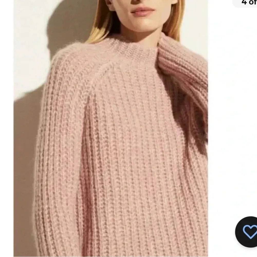 NWT size large Vince Women's Marled Raglan Rib Knit Pullover Sweater - Picture 2 of 6